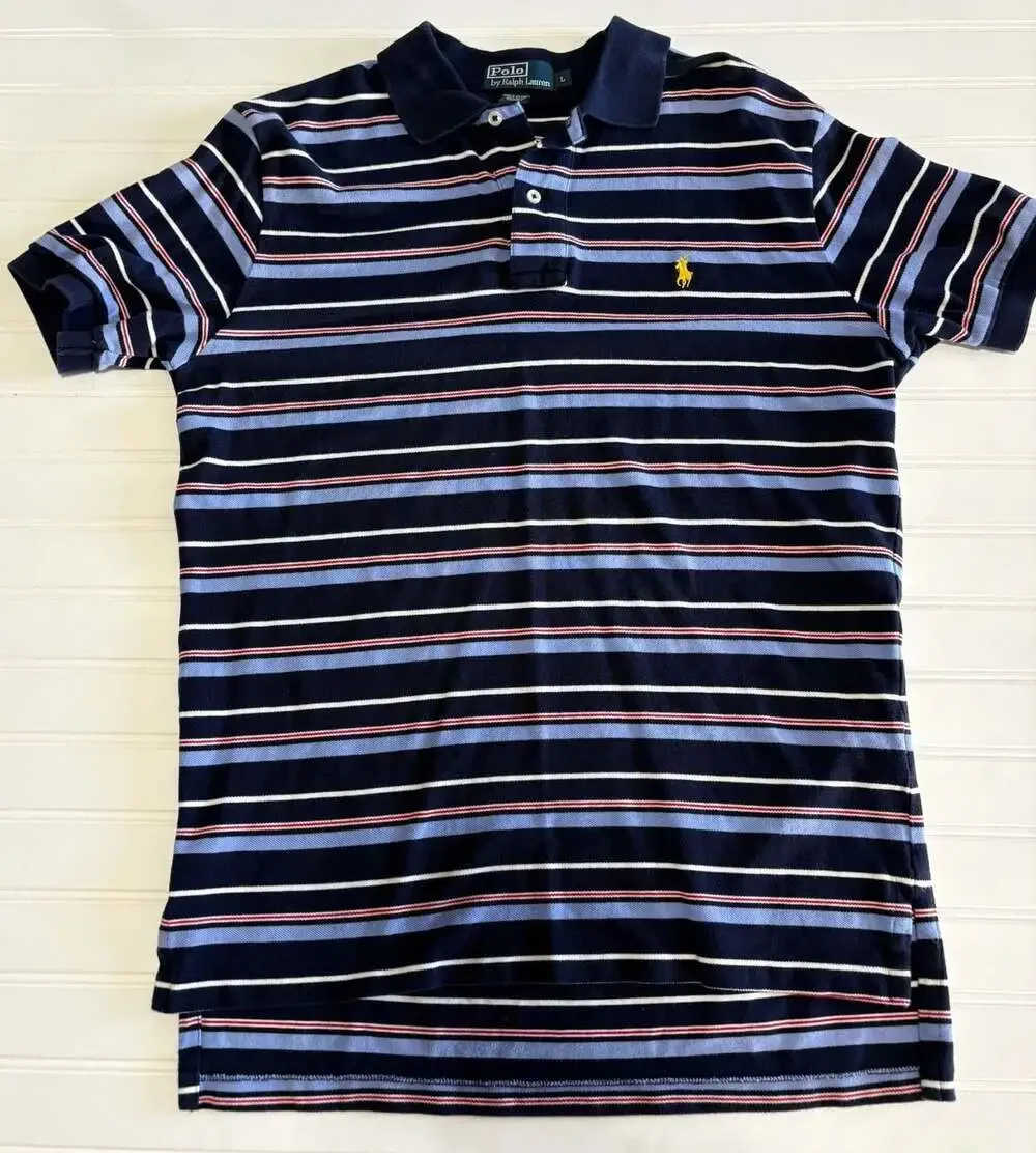 Polo by Ralph Lauren Striped Polo Shirt Size L